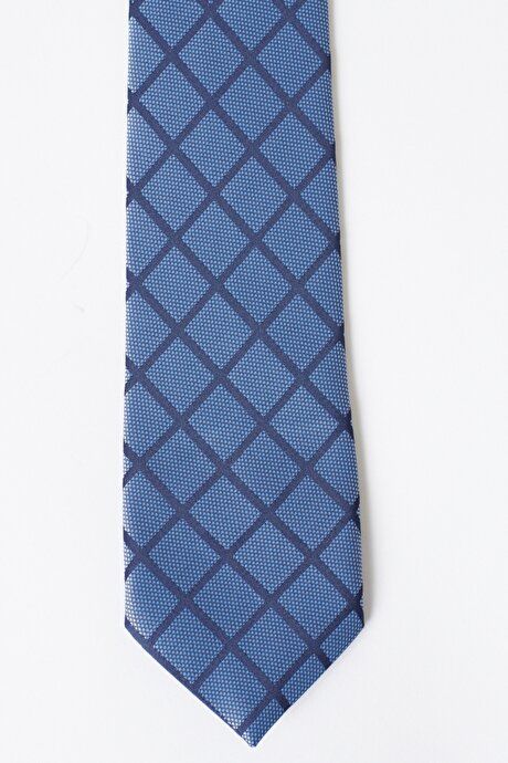 Patterned Blue-Navy Blue Tie 4A2122200053MLI