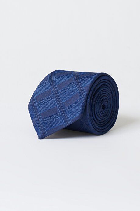 Patterned Navy Blue Tie 4A2122200056LAC