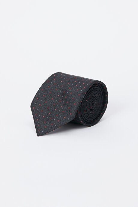 Patterned Black-Red Tie 4A2123100072SKI