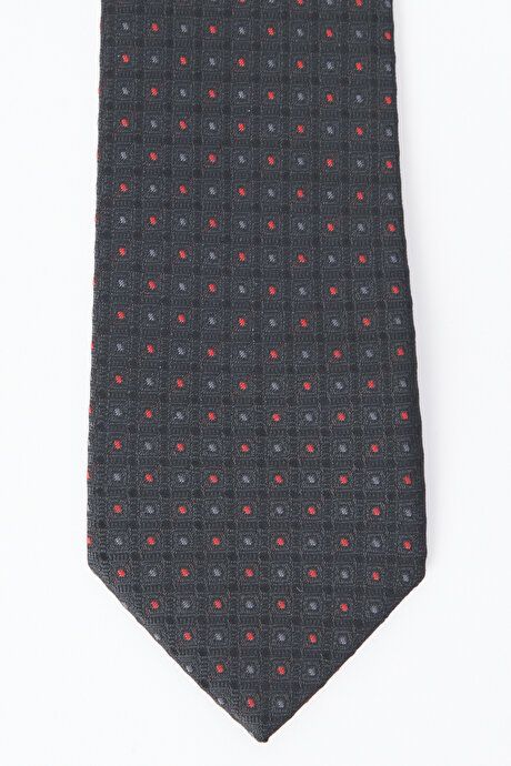 Patterned Black-Red Tie 4A2123100072SKI