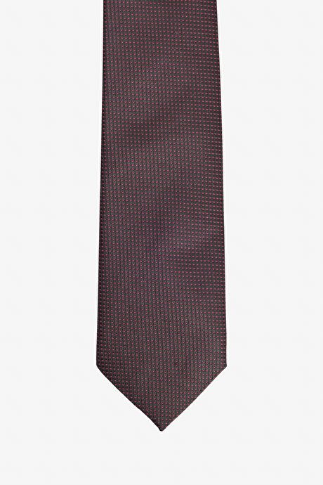 Patterned Black-Burgundy Tie 4A2123200312SBR