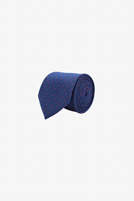 Patterned Navy Blue-Red Tie 4A2123200319LKM