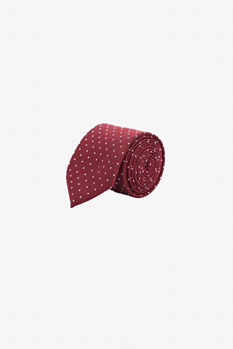 Patterned Burgundy-White Tie 4A2123200320BRB