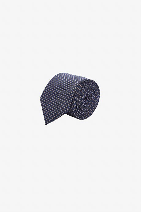 Patterned Navy Blue-Grey Tie 4A2123200330LAG