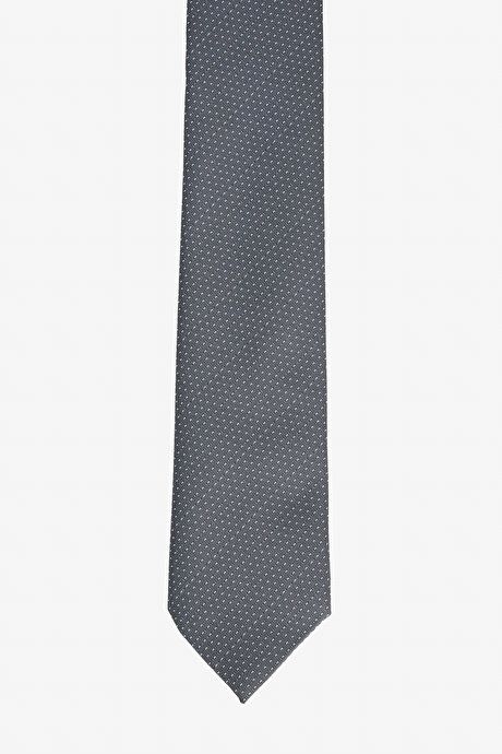 Patterned Dark Gray-White Tie 4A21251000100013KGB