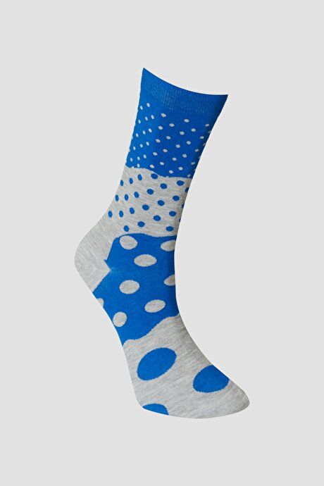 Patterned Blue-Gray Socks 4A2522100071MGR