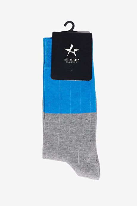 Patterned Blue-Gray Socks 4A2523100014MGR