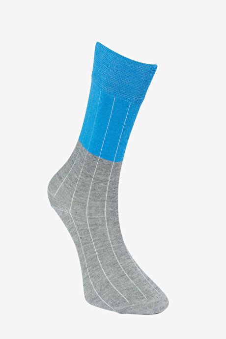 Patterned Blue-Gray Socks 4A2523100014MGR