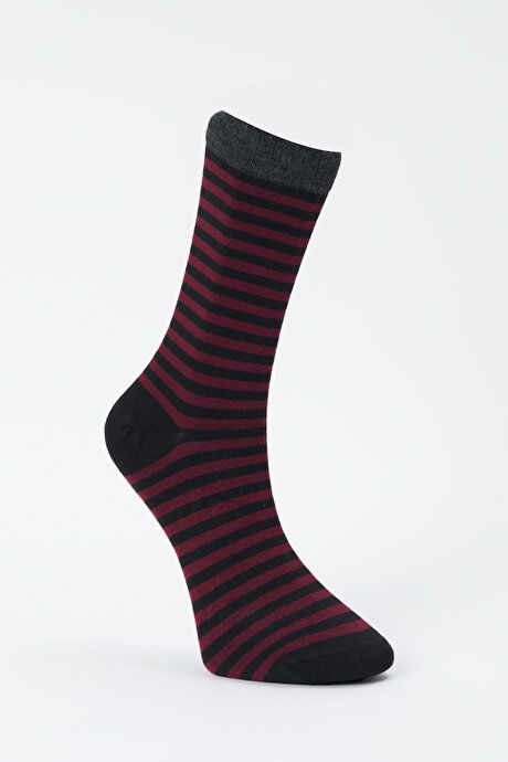 Single Bambulu Socket Black-Burgundy Socks 4A2523100022SBR