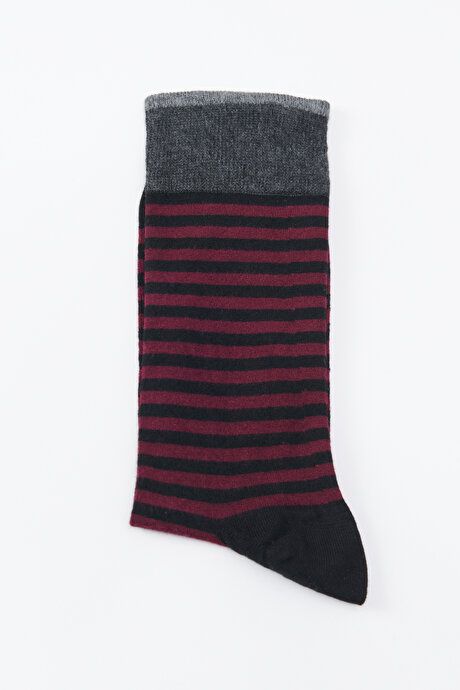 Single Bambulu Socket Black-Burgundy Socks 4A2523100022SBR