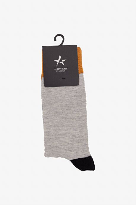 Patterned Single Socket Gray-Black Socks 4A2523100028GSY