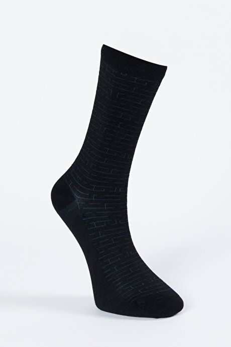 Patterned Single Black Socks 4A2523200035SYH