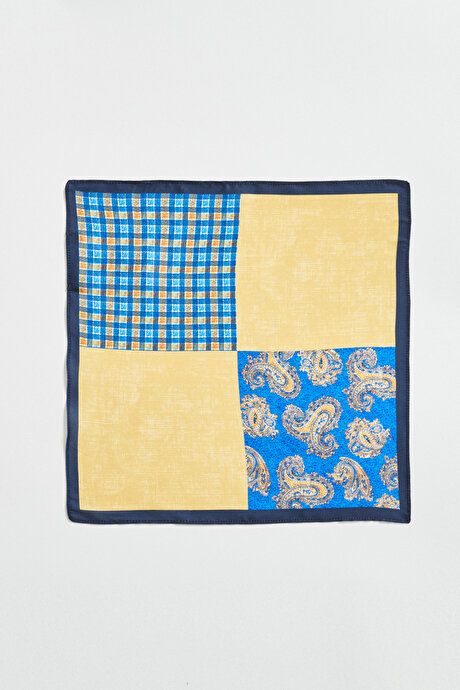 Patterned Navy-Yellow Handkerchief 4A2922200031LAS