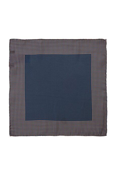 Patterned Classic Navy Blue Handkerchief 4A2922200036LAC