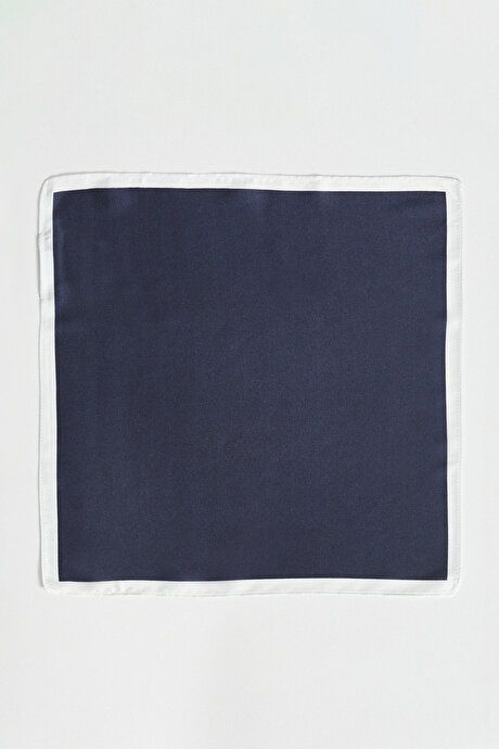 Unpatterned Navy Blue Handkerchief 4A2923100001LAC