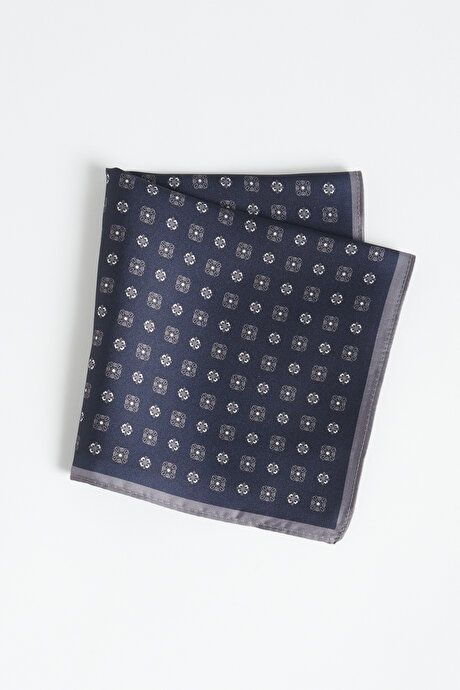 Patterned Navy Blue Handkerchief 4A2923100013LAC