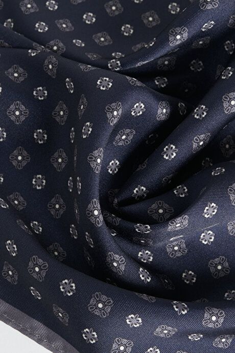 Patterned Navy Blue Handkerchief 4A2923100013LAC