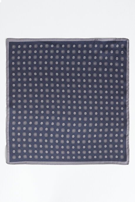 Patterned Navy Blue Handkerchief 4A2923100013LAC