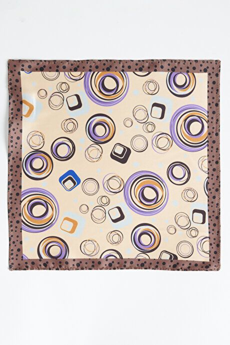 Patterned Beige-Khaki Handkerchief 4A2923100024BJH