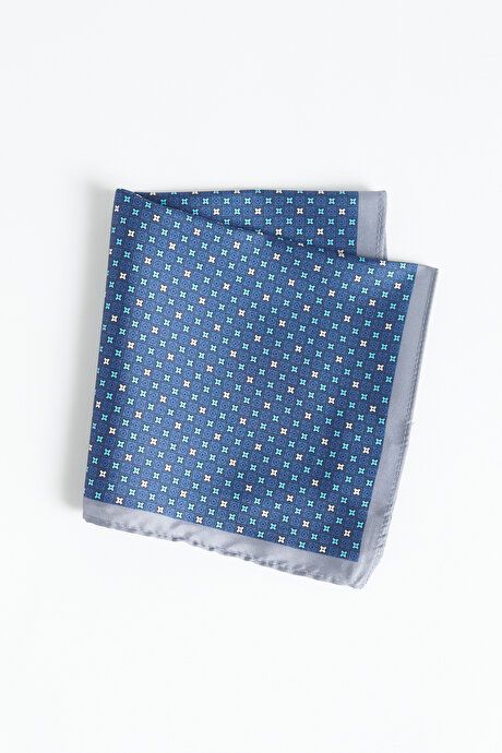 Patterned Navy-Grey Handkerchief 4A2923100028LAG