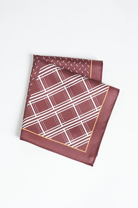 Patterned Burgundy-White Handkerchief 4A2923100032BRB