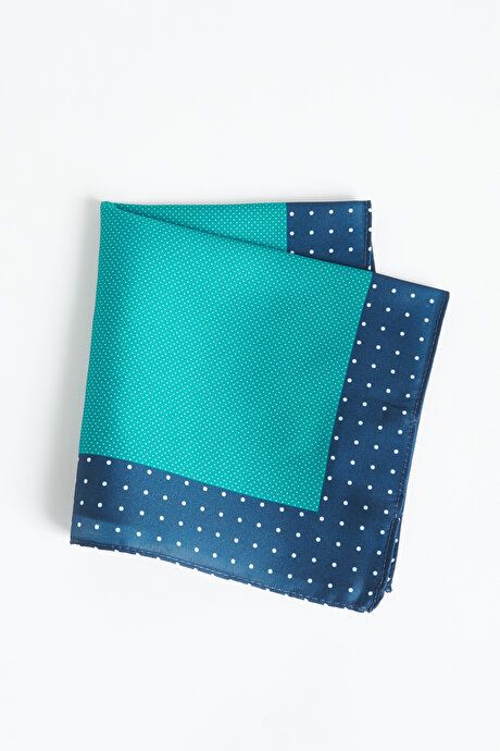 Patterned Green-Navy Handkerchief 4A2923100036YLL