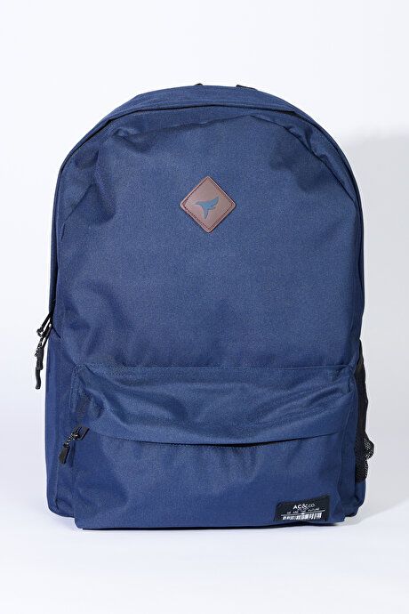 School-Navy Blue Backpack with Logo 4A3623200011LAC