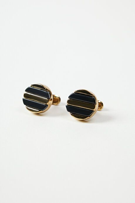 Metal Yellow-Black Cufflink 4A3823200003SRS