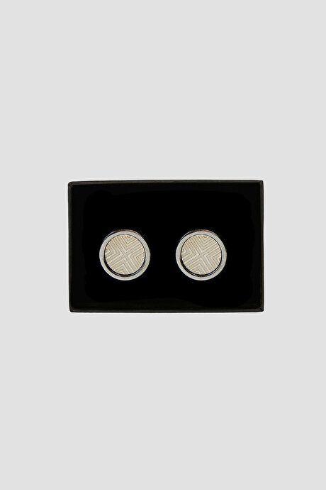 Metal Gray-White Cufflink 4A3823200012GBY