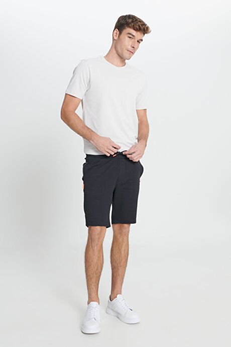 Standard Fit Regular Fit Cotton Pocket Black Shorts 4A9523200001SYH