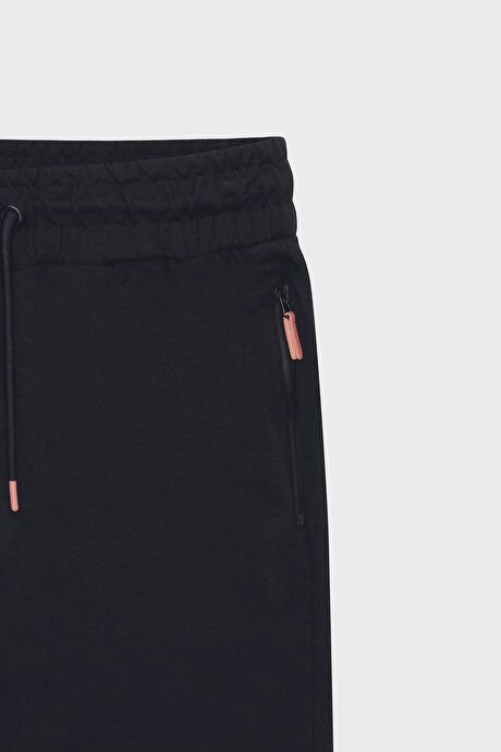 Standard Fit Regular Fit Cotton Pocket Black Shorts 4A9523200001SYH