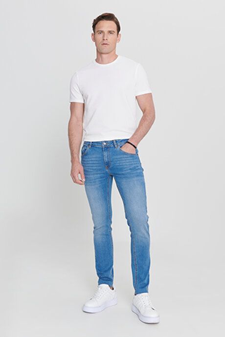 Extra Slim Fit Slim Fit Slim Fit Cotton R_ss Jean Jeans Blue Denim Pants ET0100000002MAV