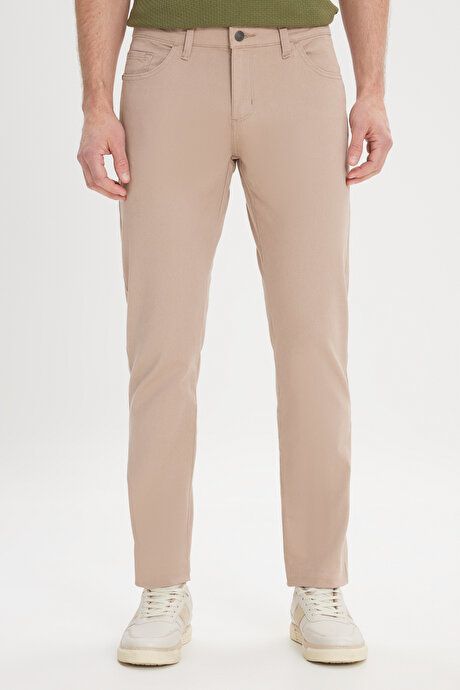 Slim Fit Slim Fit 5 Pockets Cotton Stretch Beige Chino Pants ET0130000001BEJ