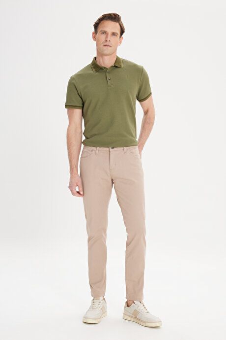 Slim Fit Slim Fit 5 Pockets Cotton Stretch Beige Chino Pants ET0130000001BEJ