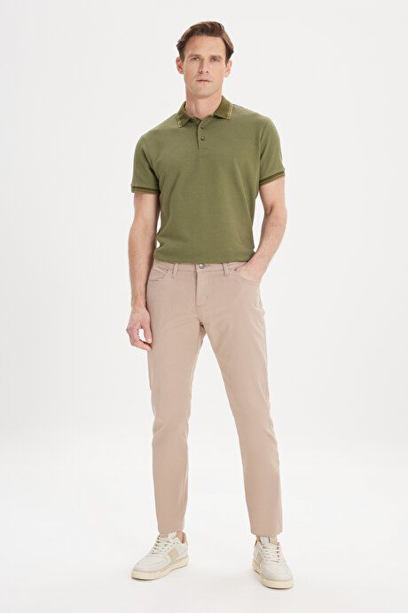 Slim Fit Slim Fit 5 Pockets Cotton Stretch Beige Chino Pants ET0130000001BEJ