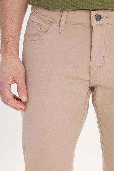 Slim Fit Slim Fit 5 Pockets Cotton Stretch Beige Chino Pants ET0130000001BEJ