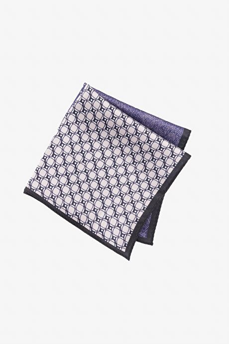 Patterned Navy-Beige Handkerchief YDA292420018LBJ