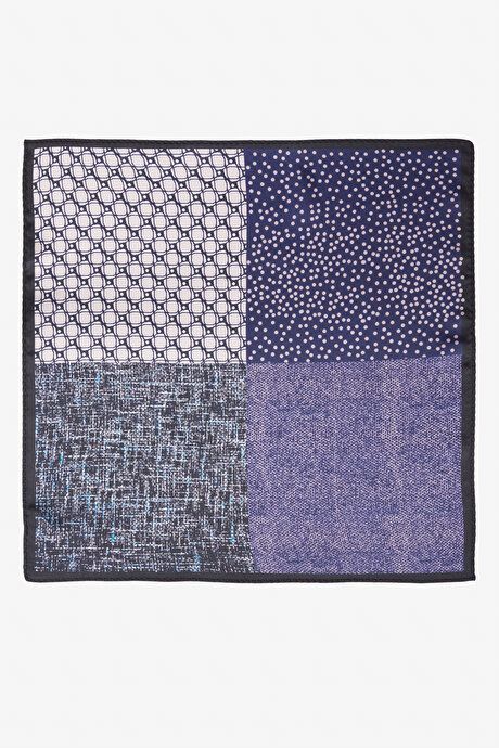 Patterned Navy-Beige Handkerchief YDA292420018LBJ